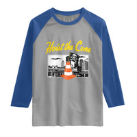 Pittsburgh Skyline Victory Hoist The Cone Meme Raglan Shirt Funny Sports Fan Celebration
