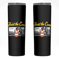 Pittsburgh Skyline Victory Hoist The Cone Meme Skinny Tumbler Funny Sports Fan Celebration