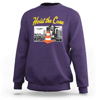 Pittsburgh Skyline Victory Hoist The Cone Meme Sweatshirt Funny Sports Fan Celebration