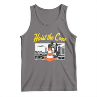 Pittsburgh Skyline Victory Hoist The Cone Meme Tank Top Funny Sports Fan Celebration