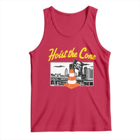 Pittsburgh Skyline Victory Hoist The Cone Meme Tank Top Funny Sports Fan Celebration