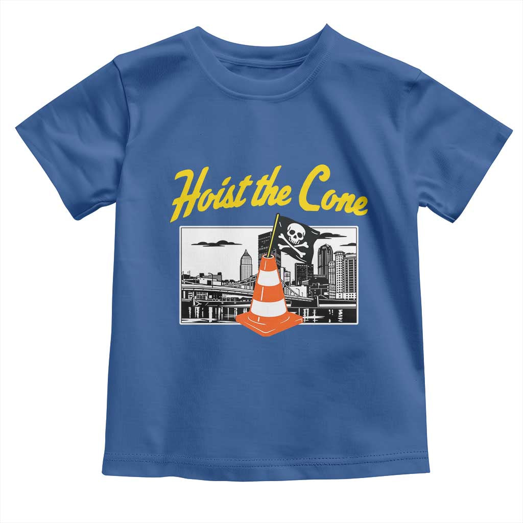 Pittsburgh Skyline Victory Hoist The Cone Meme Toddler T Shirt Funny Sports Fan Celebration