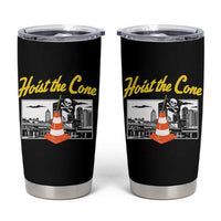 Pittsburgh Skyline Victory Hoist The Cone Meme Tumbler Cup Funny Sports Fan Celebration