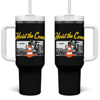 Pittsburgh Skyline Victory Hoist The Cone Meme Tumbler With Handle Funny Sports Fan Celebration