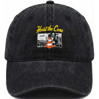 Pittsburgh Skyline Victory Hoist The Cone Meme Washed Cotton Baseball Cap Funny Sports Fan Celebration