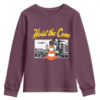 Pittsburgh Skyline Victory Hoist The Cone Meme Youth Sweatshirt Funny Sports Fan Celebration