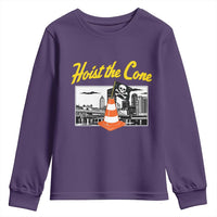 Pittsburgh Skyline Victory Hoist The Cone Meme Youth Sweatshirt Funny Sports Fan Celebration