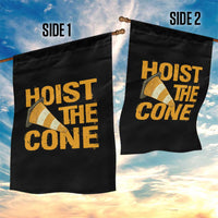 Vintage Hoist The Cone Distressed Graphic Garden Flag Funny Sports Meme Baseball Fan Victory Celebration