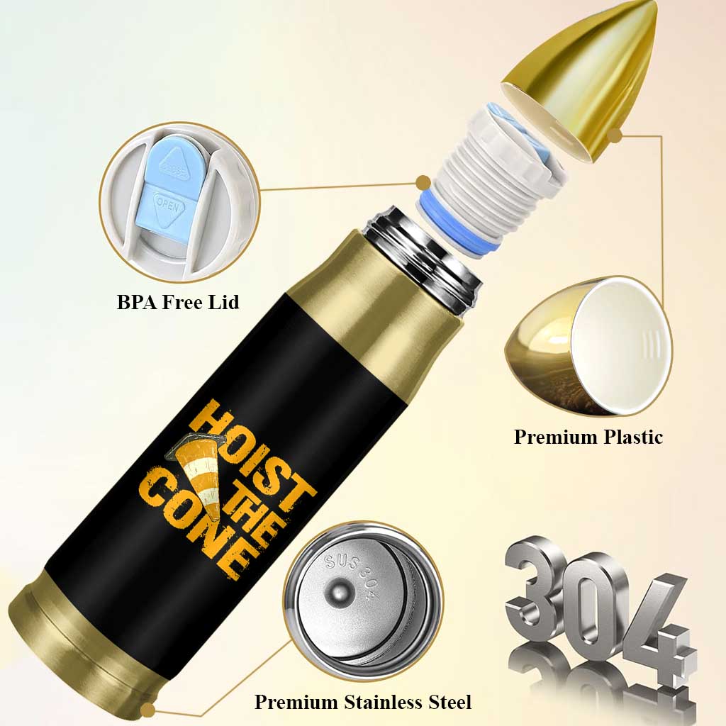 Vintage Hoist The Cone Distressed Graphic Bullet Tumbler Funny Sports Meme Baseball Fan Victory Celebration