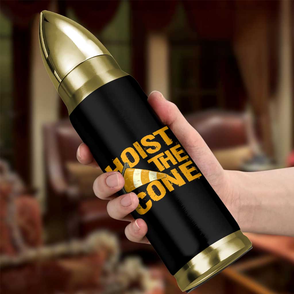 Vintage Hoist The Cone Distressed Graphic Bullet Tumbler Funny Sports Meme Baseball Fan Victory Celebration