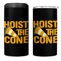 Vintage Hoist The Cone Distressed Graphic 4 in 1 Can Cooler Tumbler Funny Sports Meme Baseball Fan Victory Celebration