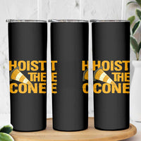 Vintage Hoist The Cone Distressed Graphic Skinny Tumbler Funny Sports Meme Baseball Fan Victory Celebration