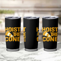 Vintage Hoist The Cone Distressed Graphic Tumbler Cup Funny Sports Meme Baseball Fan Victory Celebration
