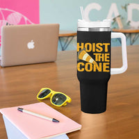 Vintage Hoist The Cone Distressed Graphic Tumbler With Handle Funny Sports Meme Baseball Fan Victory Celebration