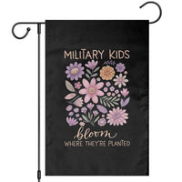 Military Kids Bloom Where They are Planted Garden Flag Purple Up Month of the Military Child Floral Empowerment