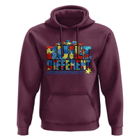 Built Different Autism Acceptance Puzzle Piece Graphic Hoodie Inspirational Neurodiversity Support