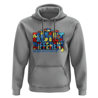 Built Different Autism Acceptance Puzzle Piece Graphic Hoodie Inspirational Neurodiversity Support