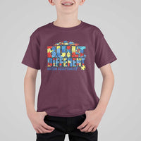 Built Different Autism Acceptance Puzzle Piece Graphic T Shirt For Kid Inspirational Neurodiversity Support