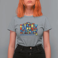 Built Different Autism Acceptance Puzzle Piece Graphic T Shirt For Women Inspirational Neurodiversity Support
