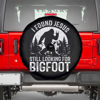 Funny Christian Sasquatch Spare Tire Cover I Found Jesus Still Looking for Bigfoot Vintage Distressed Graphic