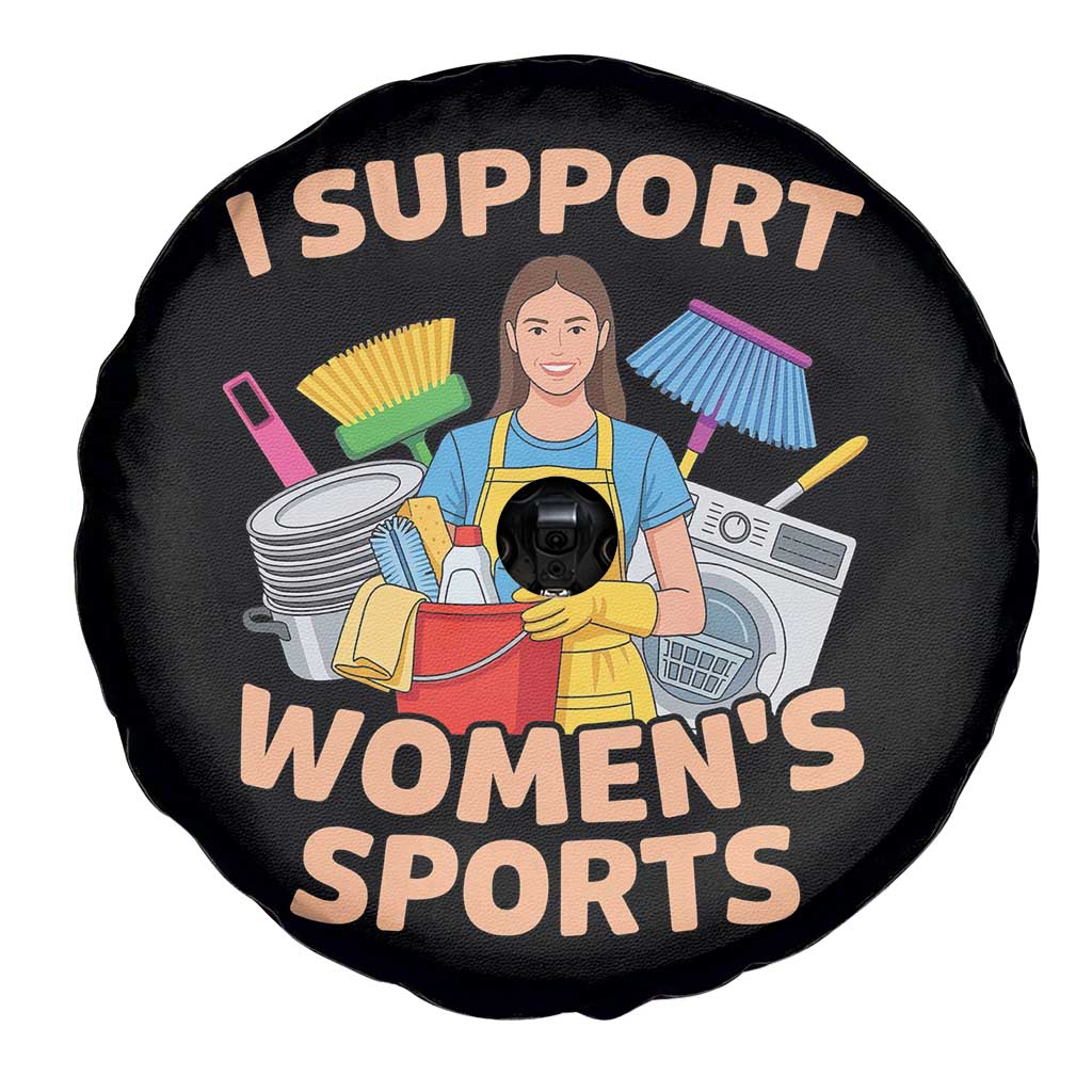 I Support Womens Sports Funny Housework Sarcastic Spare Tire Cover Edgy Humor Fan Gift