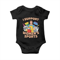 I Support Womens Sports Funny Housework Sarcastic Baby Onesie Edgy Humor Fan Gift