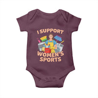 I Support Womens Sports Funny Housework Sarcastic Baby Onesie Edgy Humor Fan Gift