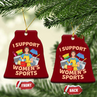 I Support Womens Sports Funny Housework Sarcastic Ceramic Ornament Edgy Humor Fan Gift