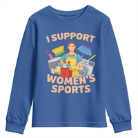 I Support Womens Sports Funny Housework Sarcastic Youth Sweatshirt Edgy Humor Fan Gift