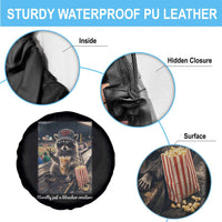 Literally Just A Bleacher Creature Funny Raccoon Baseball Graphic Spare Tire Cover Cool Game Day Fan Gift