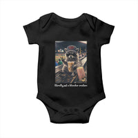 Literally Just A Bleacher Creature Funny Raccoon Baseball Graphic Baby Onesie Cool Game Day Fan Gift