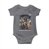Literally Just A Bleacher Creature Funny Raccoon Baseball Graphic Baby Onesie Cool Game Day Fan Gift