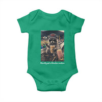 Literally Just A Bleacher Creature Funny Raccoon Baseball Graphic Baby Onesie Cool Game Day Fan Gift