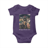 Literally Just A Bleacher Creature Funny Raccoon Baseball Graphic Baby Onesie Cool Game Day Fan Gift