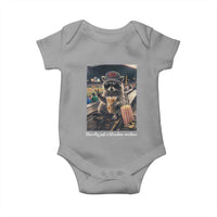 Literally Just A Bleacher Creature Funny Raccoon Baseball Graphic Baby Onesie Cool Game Day Fan Gift