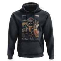 Literally Just A Bleacher Creature Funny Raccoon Baseball Graphic Hoodie Cool Game Day Fan Gift