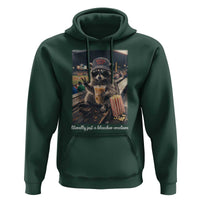 Literally Just A Bleacher Creature Funny Raccoon Baseball Graphic Hoodie Cool Game Day Fan Gift