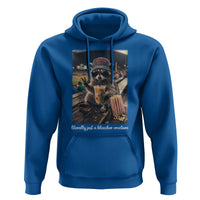 Literally Just A Bleacher Creature Funny Raccoon Baseball Graphic Hoodie Cool Game Day Fan Gift