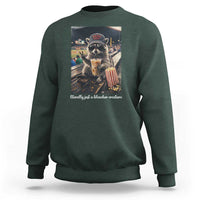 Literally Just A Bleacher Creature Funny Raccoon Baseball Graphic Sweatshirt Cool Game Day Fan Gift