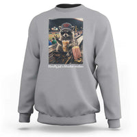 Literally Just A Bleacher Creature Funny Raccoon Baseball Graphic Sweatshirt Cool Game Day Fan Gift