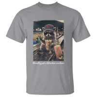 Literally Just A Bleacher Creature Funny Raccoon Baseball Graphic T Shirt Cool Game Day Fan Gift