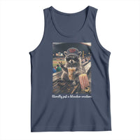 Literally Just A Bleacher Creature Funny Raccoon Baseball Graphic Tank Top Cool Game Day Fan Gift
