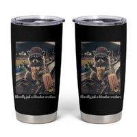 Literally Just A Bleacher Creature Funny Raccoon Baseball Graphic Tumbler Cup Cool Game Day Fan Gift
