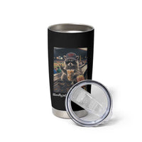 Literally Just A Bleacher Creature Funny Raccoon Baseball Graphic Tumbler Cup Cool Game Day Fan Gift