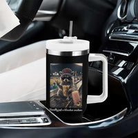 Literally Just A Bleacher Creature Funny Raccoon Baseball Graphic Tumbler With Handle Cool Game Day Fan Gift