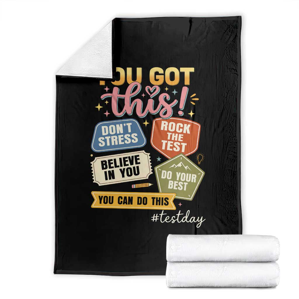 Retro Test Day Motivation You Got This Throw Blanket Rock The Test Believe In You Inspirational Teacher