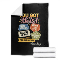 Retro Test Day Motivation You Got This Throw Blanket Rock The Test Believe In You Inspirational Teacher