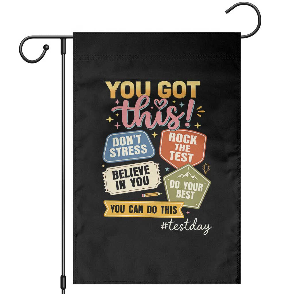 Retro Test Day Motivation You Got This Garden Flag Rock The Test Believe In You Inspirational Teacher