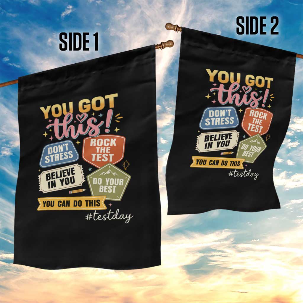 Retro Test Day Motivation You Got This Garden Flag Rock The Test Believe In You Inspirational Teacher