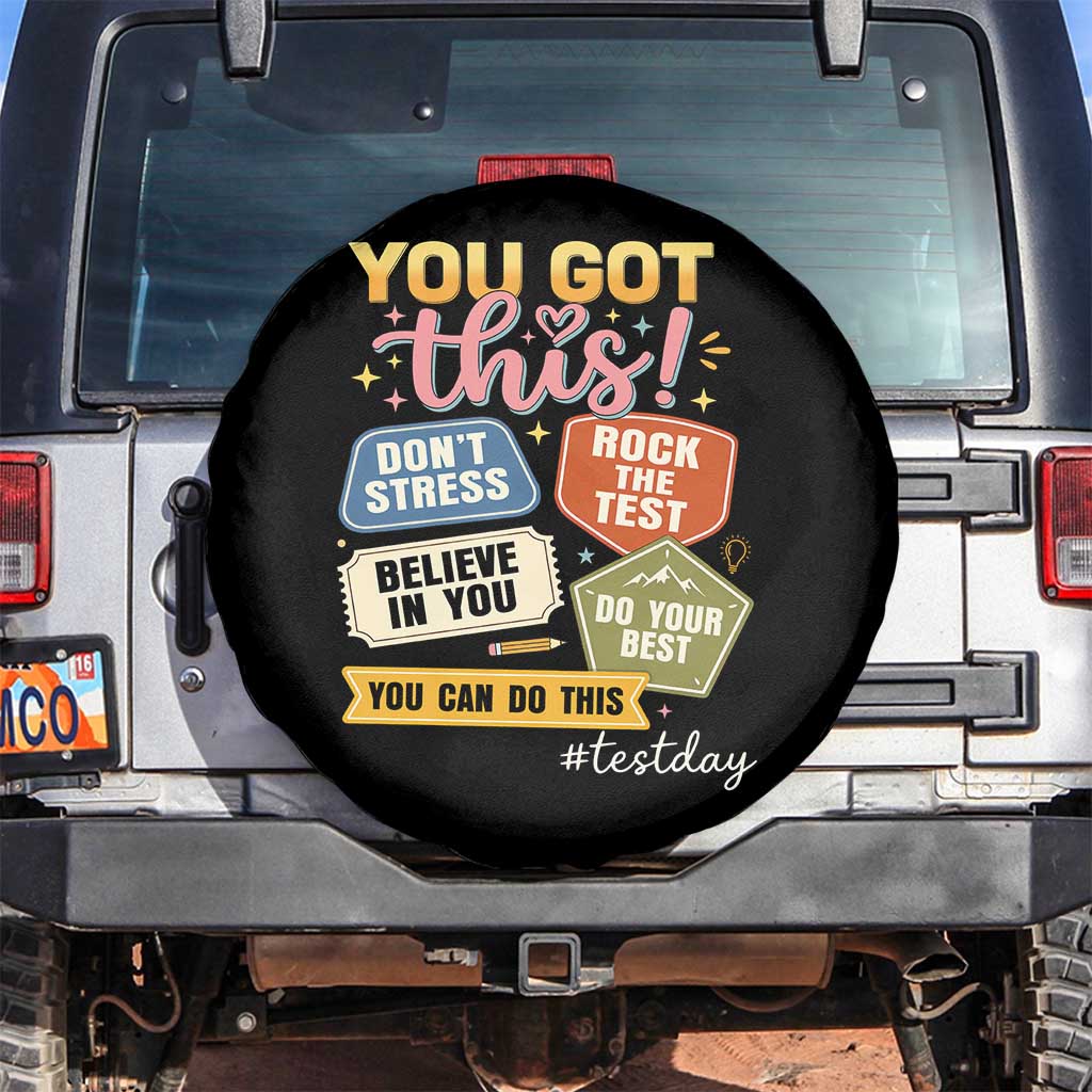 Retro Test Day Motivation You Got This Spare Tire Cover Rock The Test Believe In You Inspirational Teacher